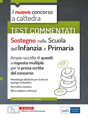 cover image of Test commentati per il Sostegno didattico nella scuola dell'Infanzia e Primaria